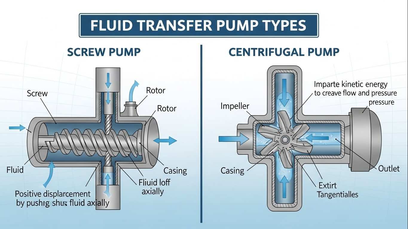 Difference Between Screw Pump and Centrifugal Pump: Teach You to Choose the Right Fluid Transfer Pump Type​