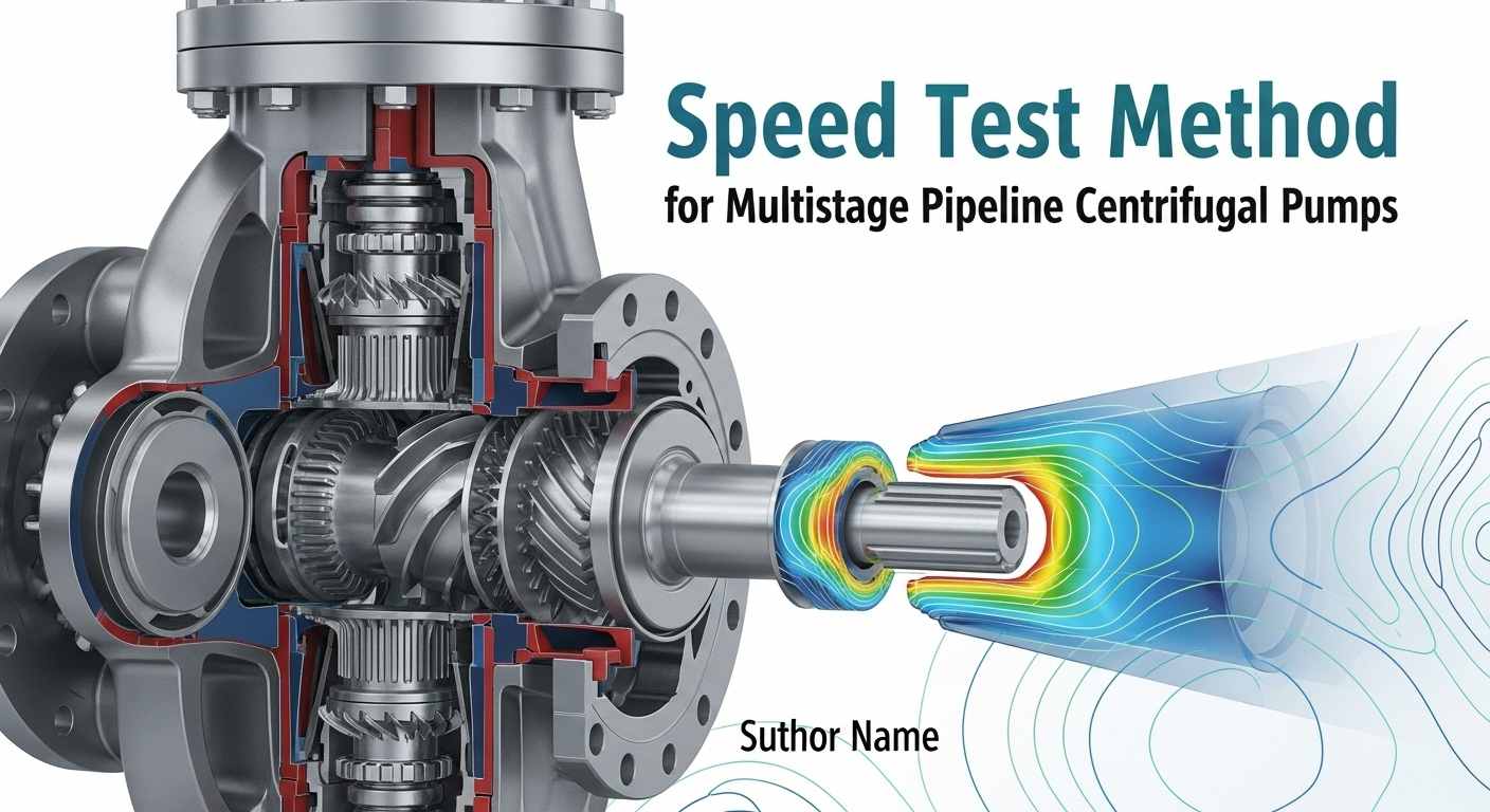 Speed Test Method for Multistage Pipeline Centrifugal Pumps