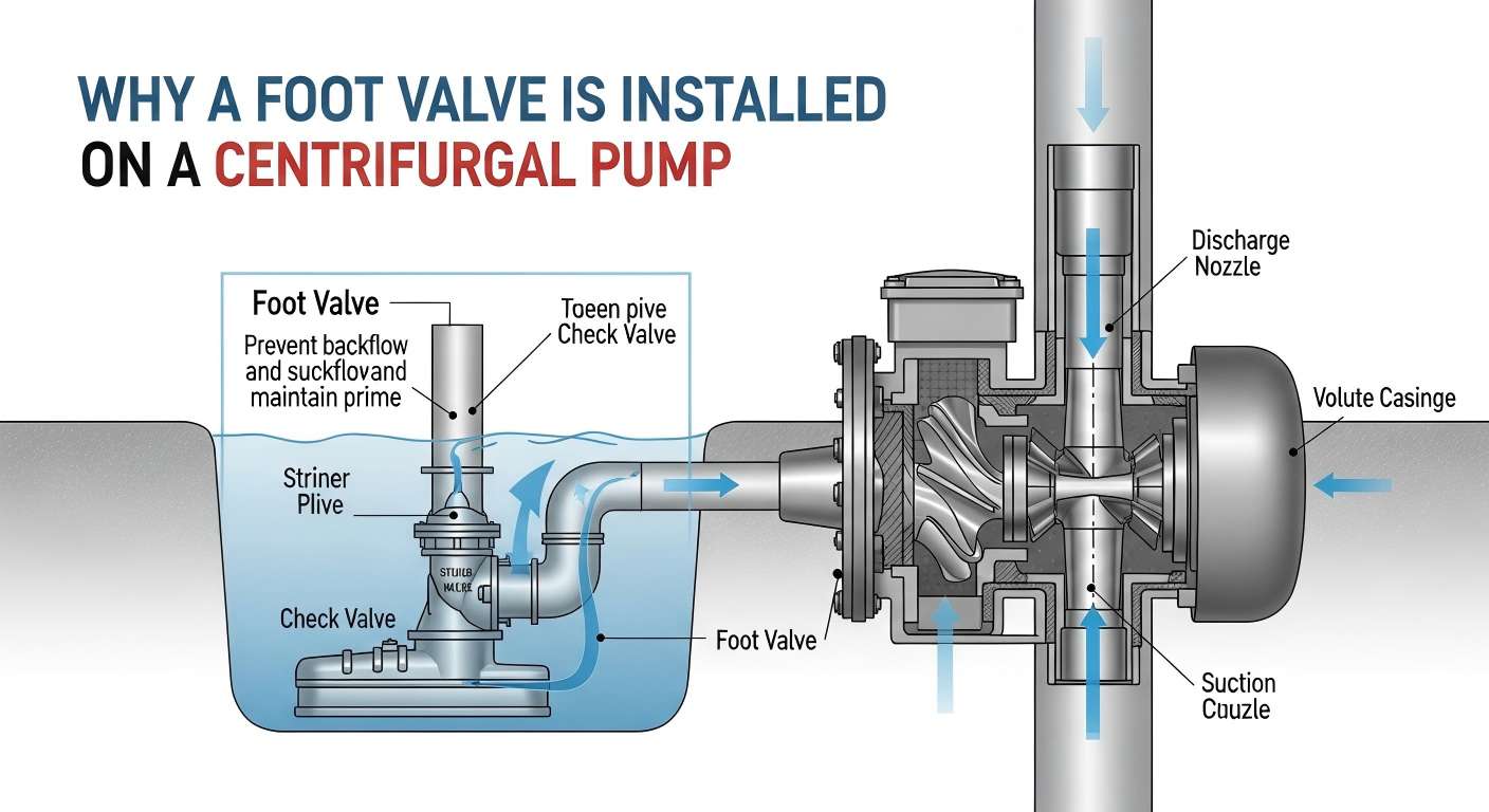 Why a Foot Valve is Installed on a Centrifugal Pump