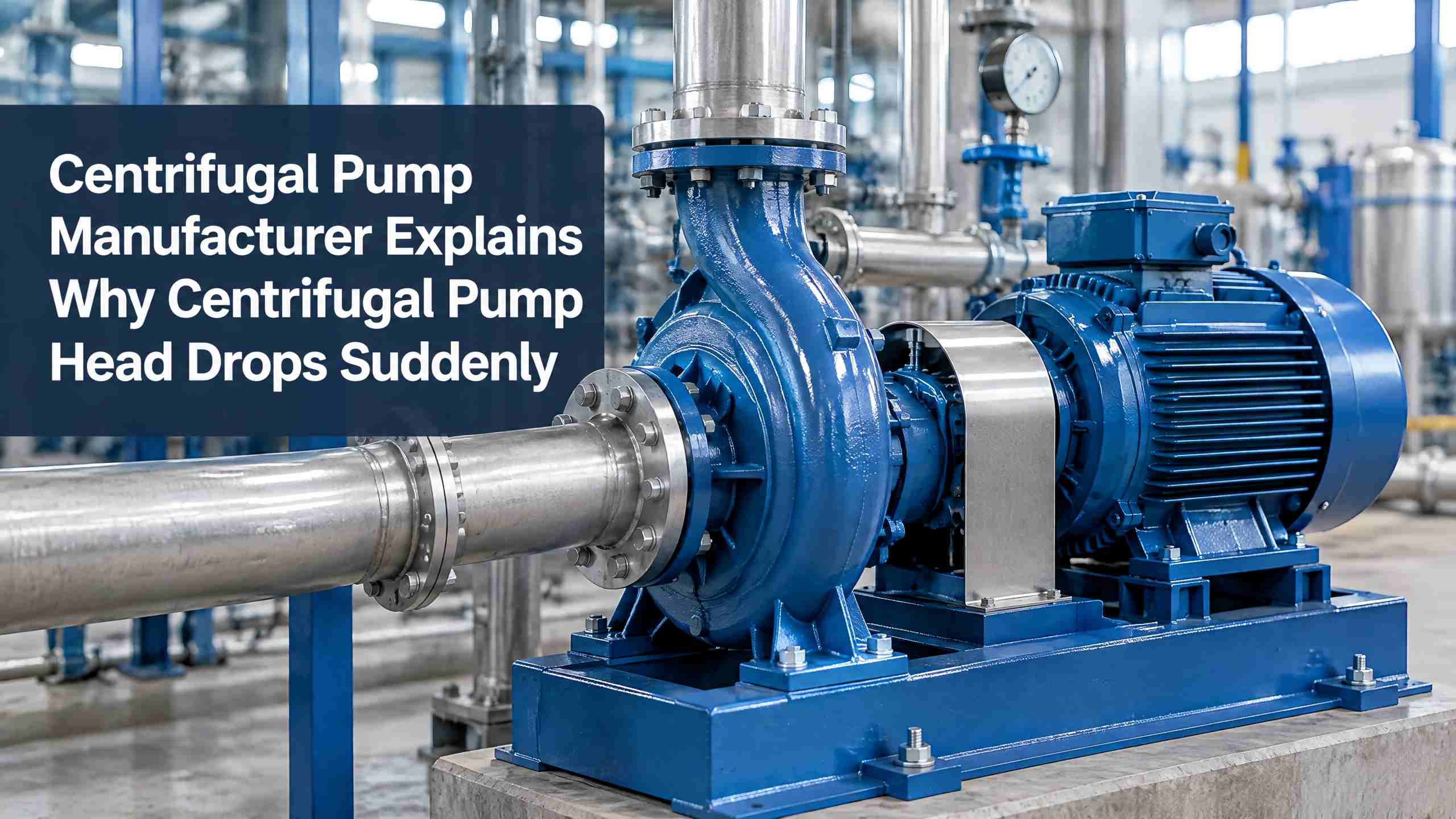 Centrifugal Pump Manufacturer Explains Why Centrifugal Pump Head Drops Suddenly