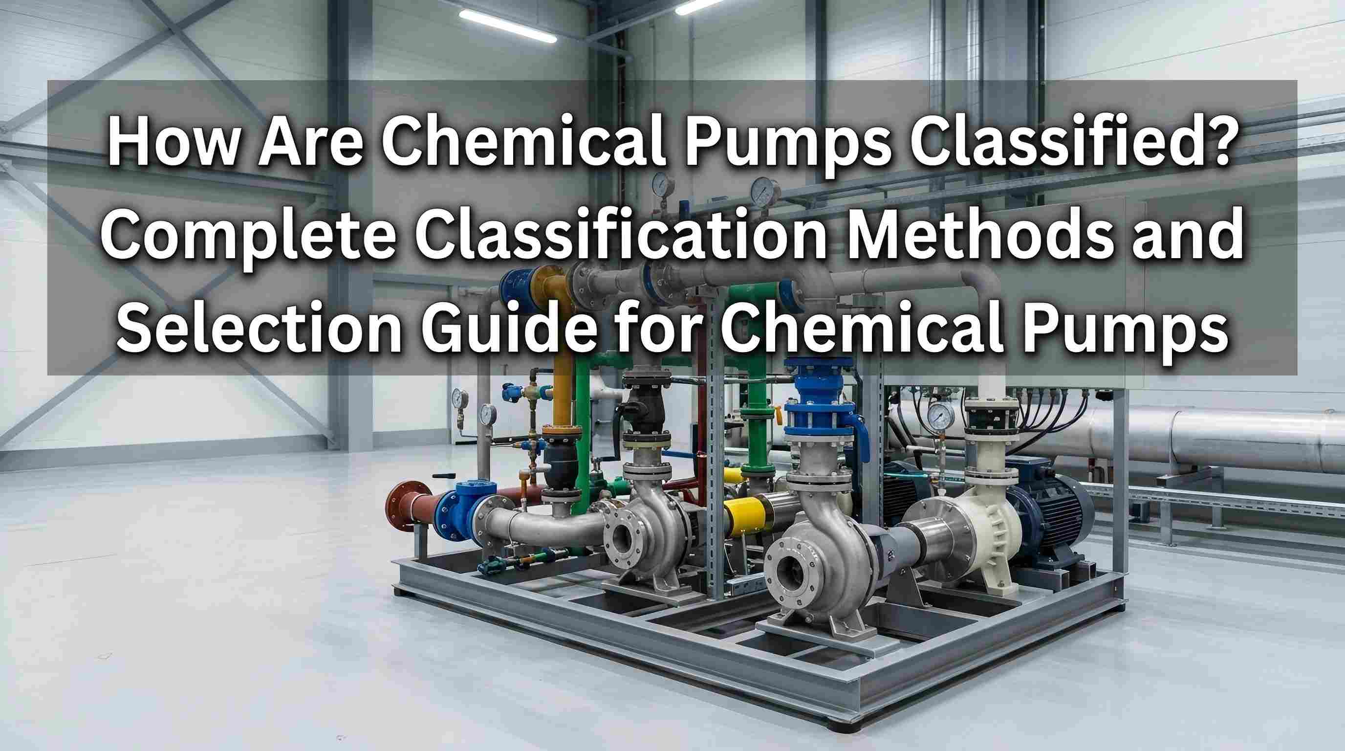 How Are Chemical Pumps Classified?