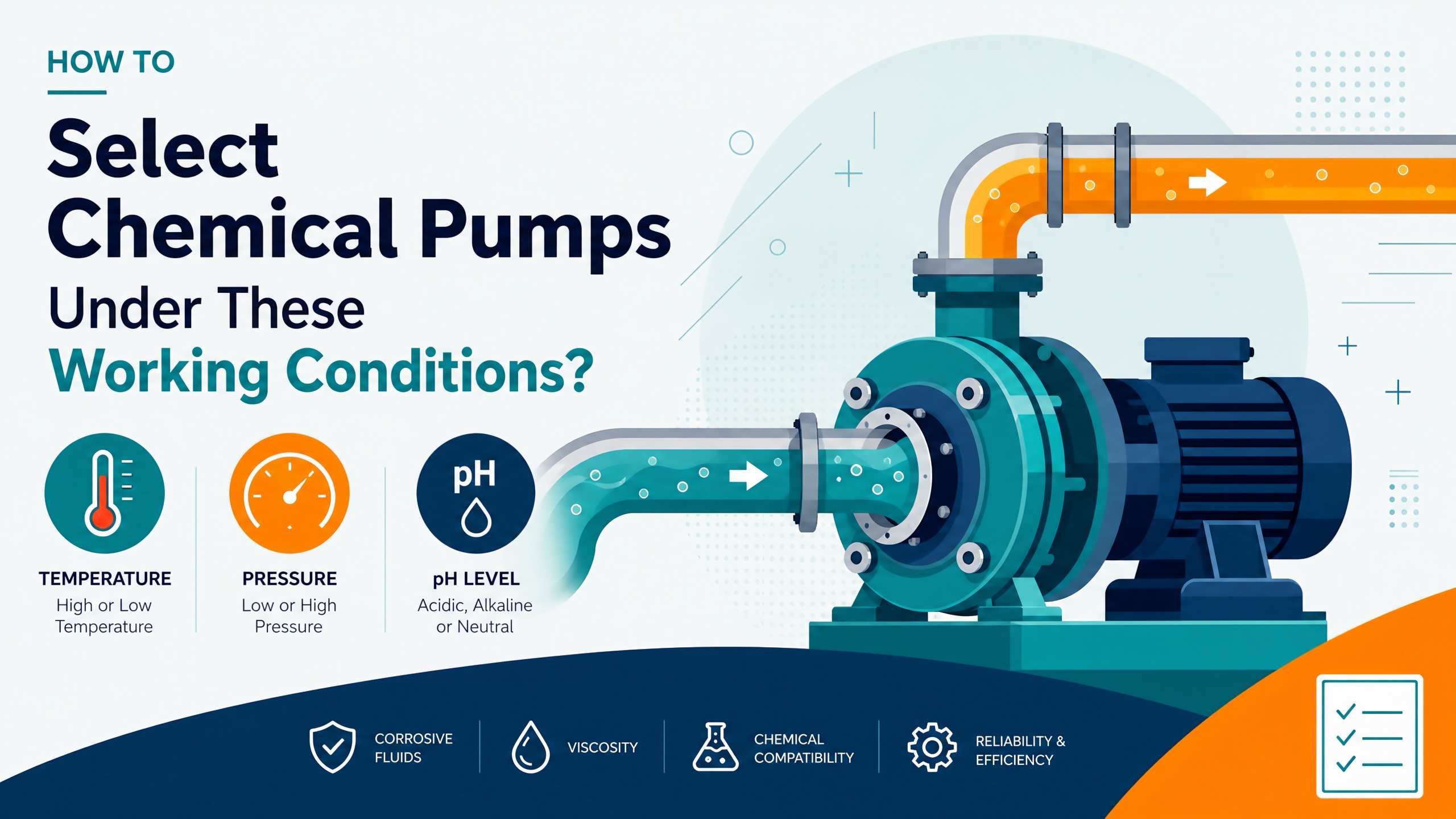 Chemical pump selection infographic