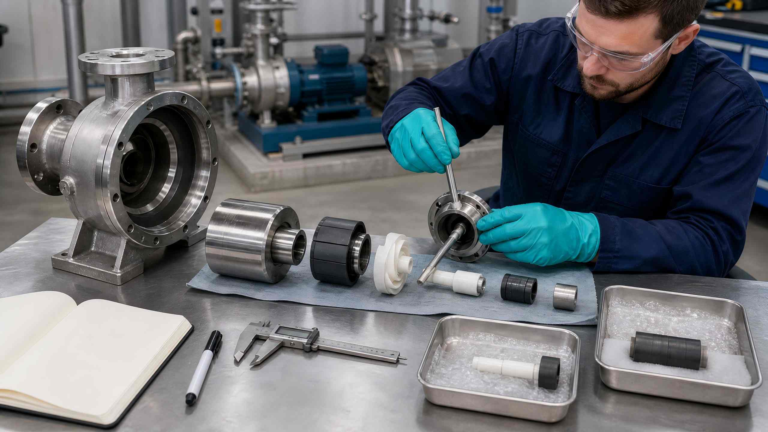 Magnetic pump maintenance